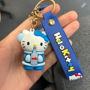 Hello Kitty Sipping Vodka Keychain